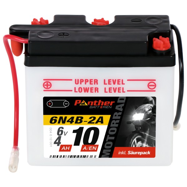 Motorradbatterie 00412 6V 4Ah 6N4B-2A