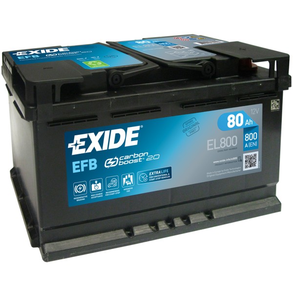 Exide Start-Stop EFB EL800 12V 80 Ah 720 A/EN