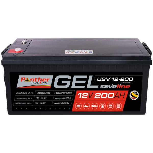 USVMaster GEL-Batterie 12V 200 Ah