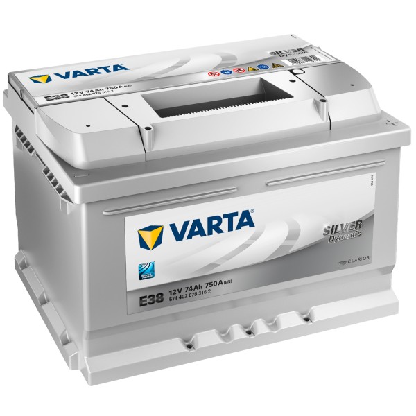 VARTA SILVER dynamic E38 12V 74Ah 750 A/EN gefüllt