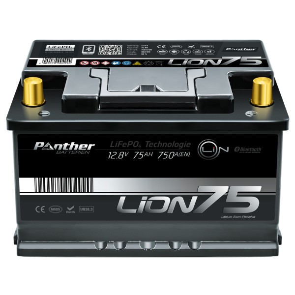 LiON75 LiFePO4 12,8V 75Ah 750 A/EN !nicht als Starterbatterie verwenden!