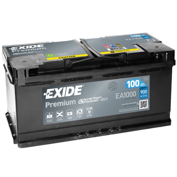 Exide Premium Carbon Boost EA1000 100Ah 900A/EN