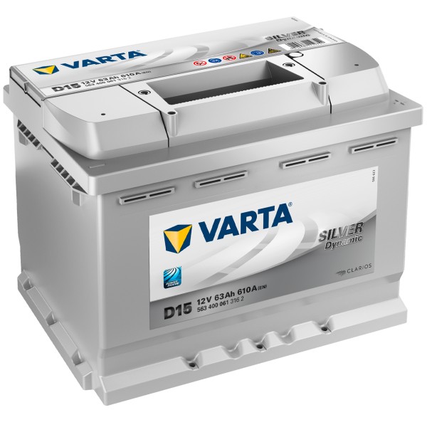 VARTA SILVER dynamic D15 12V 63Ah 610A/EN gefüllt