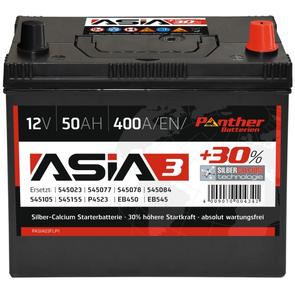 Asia+30% Line 12V 50Ah 400 A/EN gefüllt