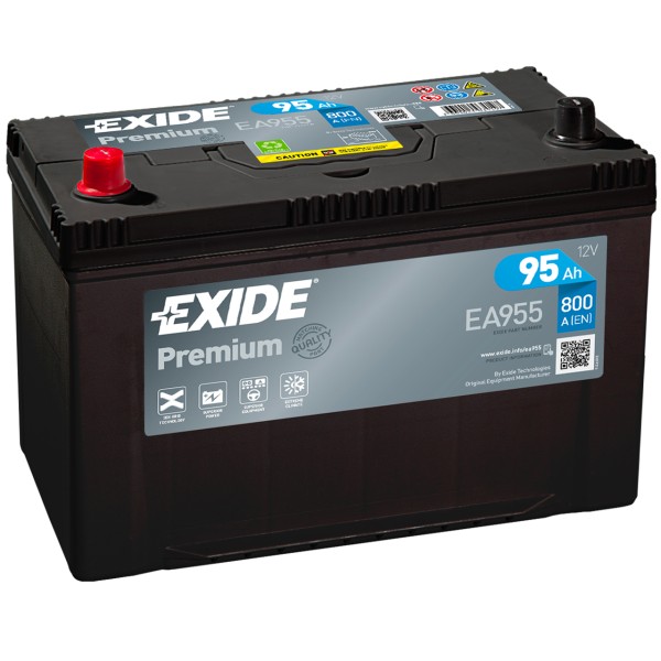 Exide Premium Carbon Boost EA955 95Ah 800A/EN