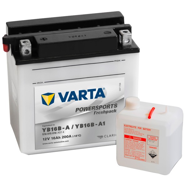 Varta POWERSPORTS Fresh Pack 12V 16Ah YB16B-A