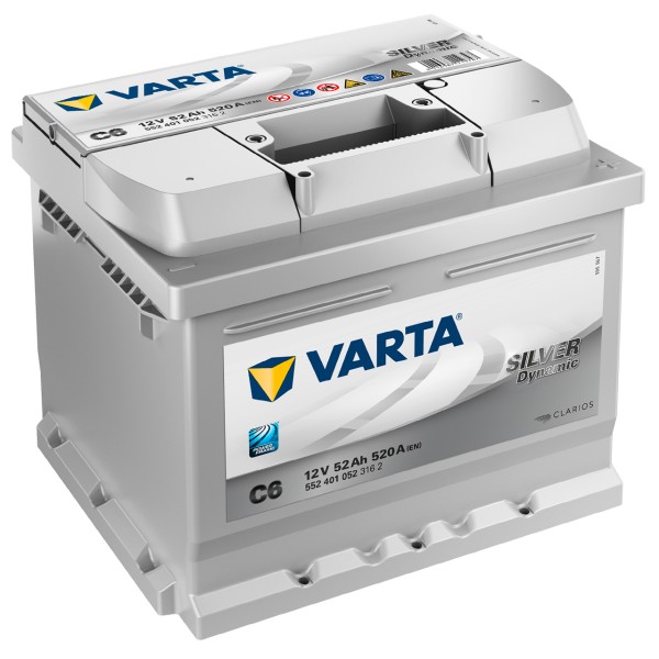 VARTA SILVER dynamic C6 12V 52Ah 520 A/EN gefüllt