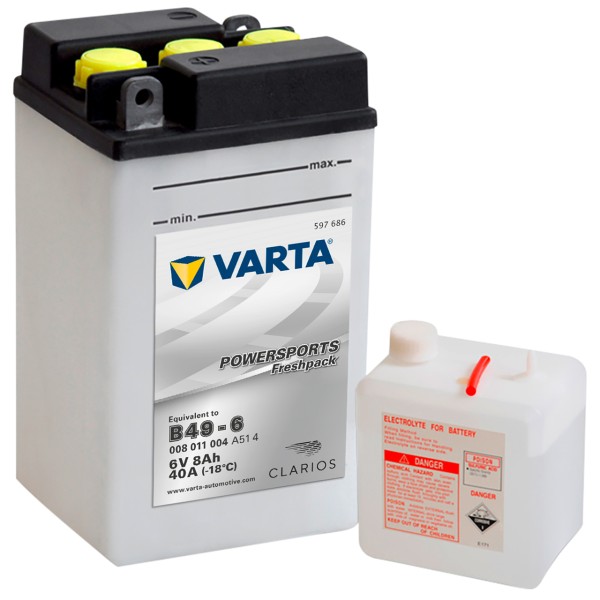 VARTA POWERSPORTS Fresh Pack 6V 8Ah 40A/EN B49-6