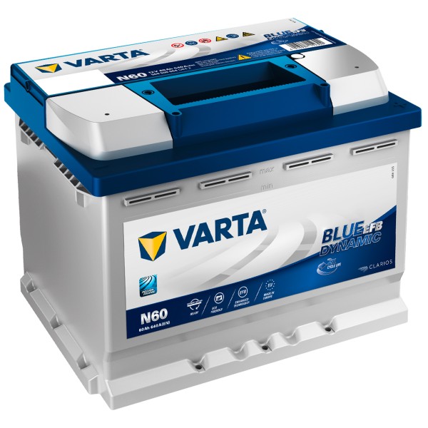 VARTA Start-Stop EFB N60 12V 60Ah 640 A/EN gefüllt