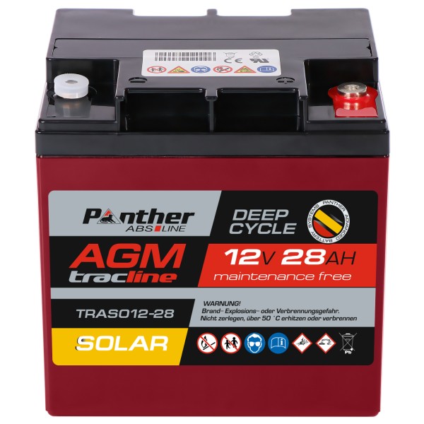 AGM-DC-Batterie SOLAR 12V 28 Ah (20HR)