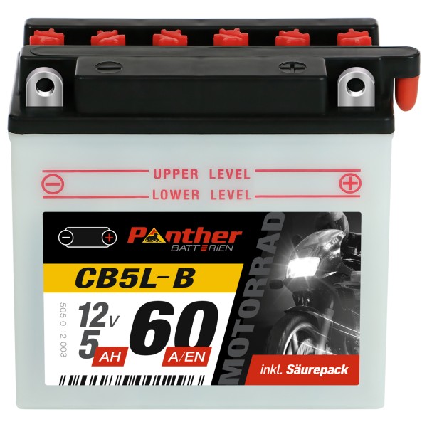 Motorradbatterie 50512 12V 5Ah CB5L-B