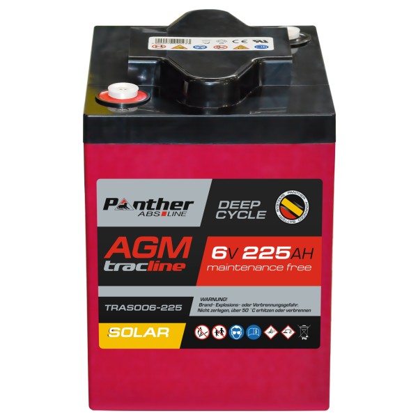 AGM-DC-Batterie SOLAR 6V 225 Ah (20HR)