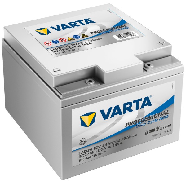 VARTA Professional DC AGM LAD24 12V 24Ah 160A/EN gefüllt