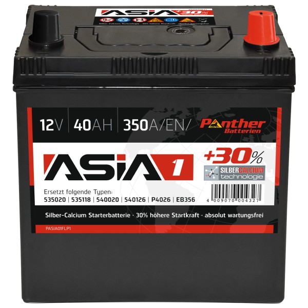 Asia+30% Line 12V 40Ah 350A/EN gefüllt