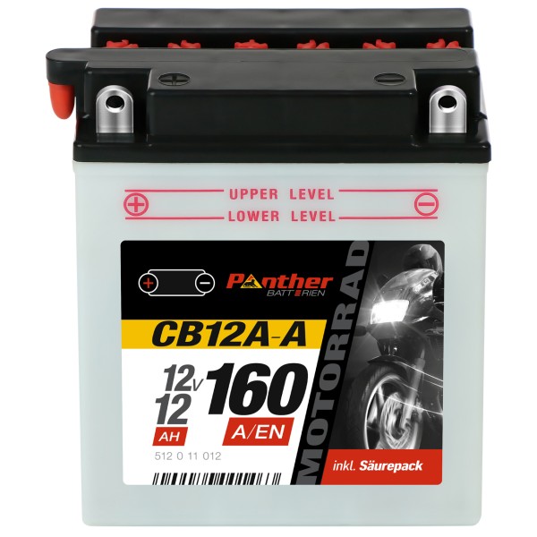 Motorradbatterie 51211 12V 12Ah CB12A-A