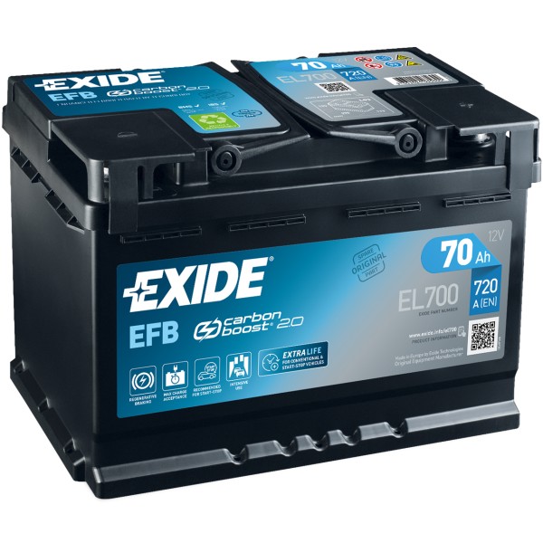 Exide Start-Stop EFB EL700 12V 70 Ah 720 A/EN