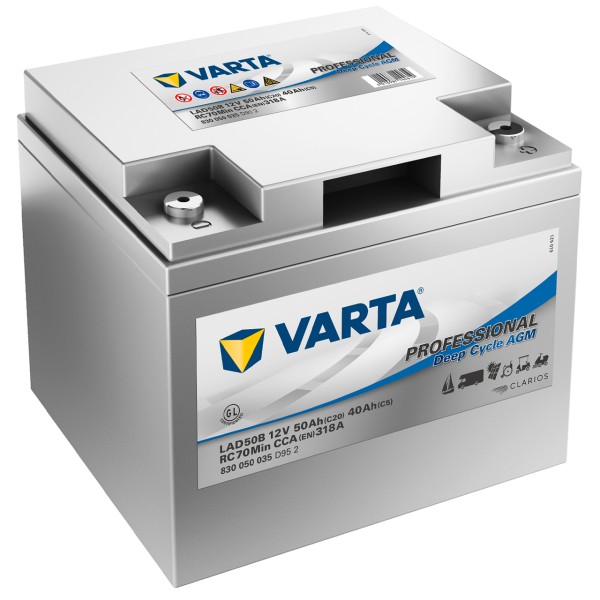 Varta Professional DC AGM LAD50B 12 V 50 Ah 318 A/EN gefüllt