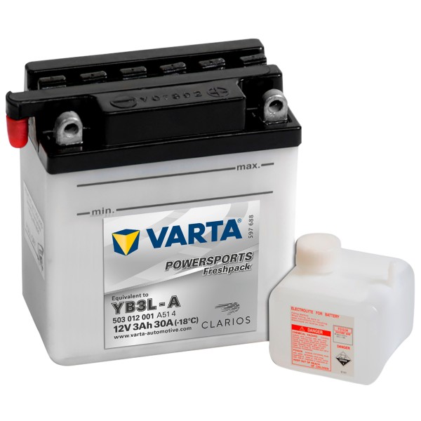Varta POWERSPORTS Fresh Pack 12V 3Ah YB3L-A