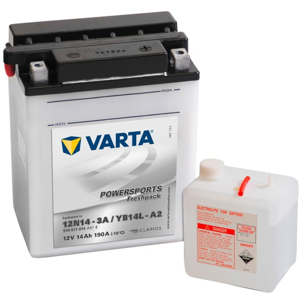 Varta POWERSPORTS Fresh Pack 12V 14Ah 12N14-3A YB14L-A2