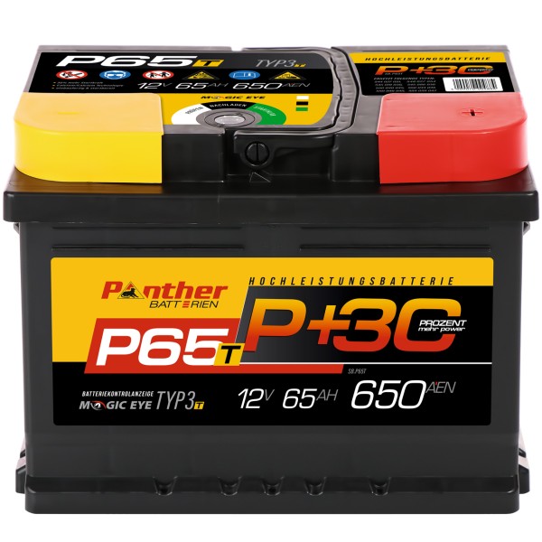 P+30% T-Line 12V 65Ah 650A/EN gefüllt