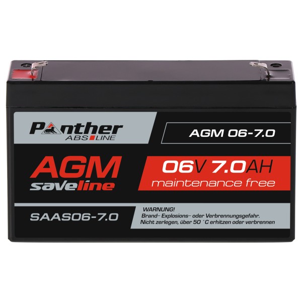 AGM-Batterie 06V 7.0 Ah