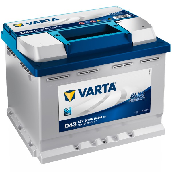 VARTA BLUE dynamic D43 12V 60Ah 540A/EN gefüllt