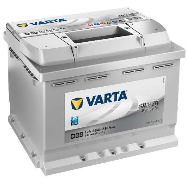 VARTA SILVER dynamic D39 12V 63Ah 610A/EN gefüllt