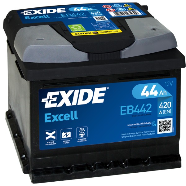 Exide Excell EB442 12V 44 Ah 420 A/EN