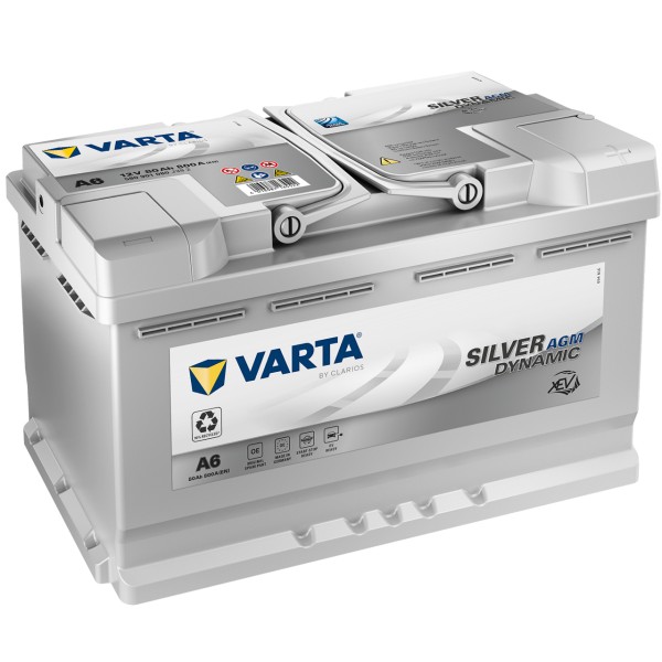 VARTA Start-Stop Plus A6 12 V 80Ah 800 A/EN gefüllt ersetzt F21