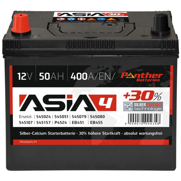 Asia+30% Line 12V 50Ah 400 A/EN gefüllt