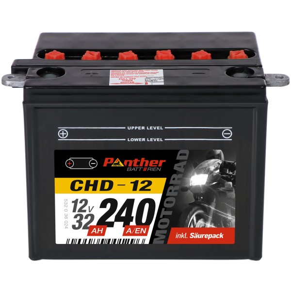 Motorradbatterie 53236 12V 32Ah 150A