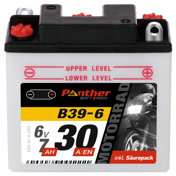 Motorradbatterie 00714 6V 7Ah B39-6