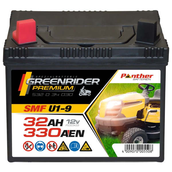 Motorradbatterie 532034033 U1-9 12 V 32 Ah 330 A/EN gefüllt