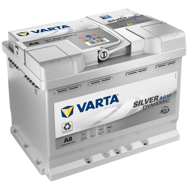 VARTA Start-Stop Plus A8 12V 60Ah 680 A/EN gefüllt ersetzt D52