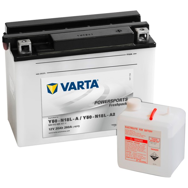 Varta POWERSPORTS Fresh Pack 12V 20Ah Y50N18L-A Y50N18L-A2
