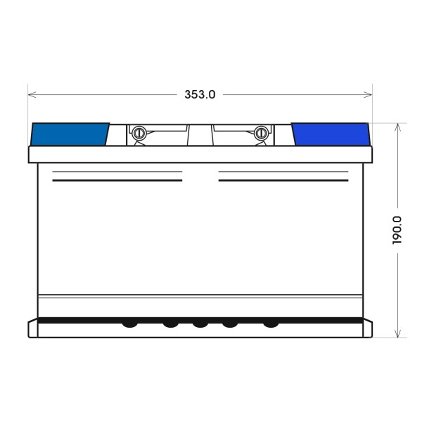 Hochleistungsbatterie 12V 95Ah 850 A/EN gefüllt