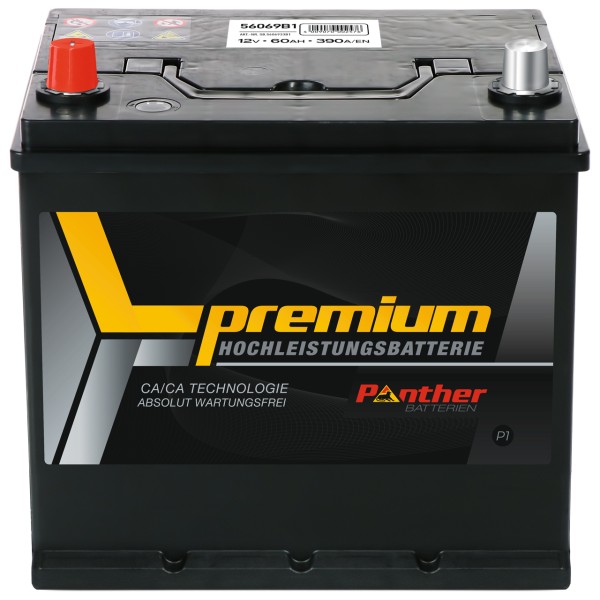 Starterbatterie 56069 12V 60Ah 390A/EN gefüllt mit B01