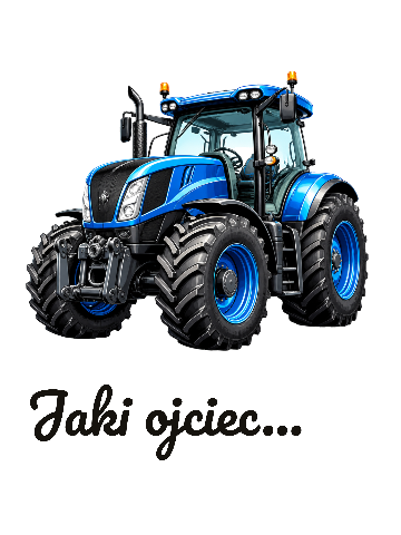 Projekt „Traktor po Ojcu" na koszulce męskiej — Inspiracje Pantomi
