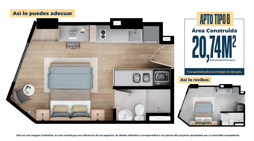 Imagen de Apartaestudio en arriendo en Cundinamarca, BOGOTÁ, CEDRITOS