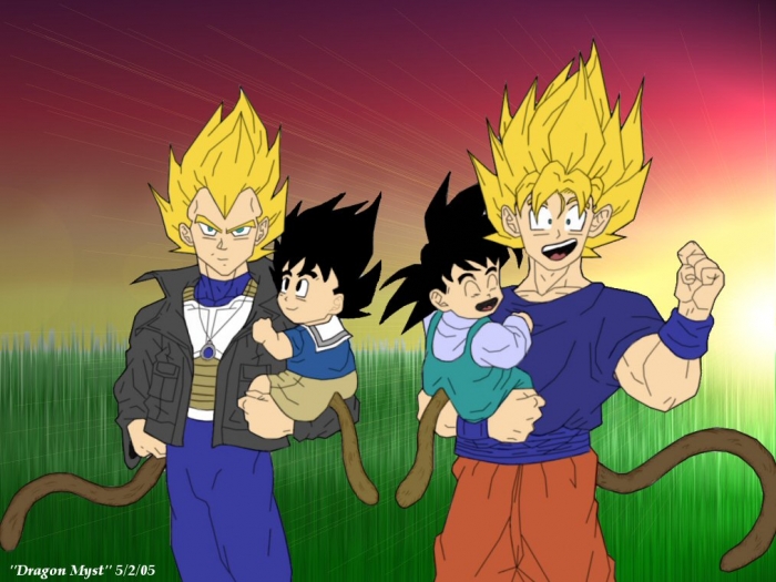 sayjins #dragonball #vegeta #goku #kidbuu #desenhidainfancia