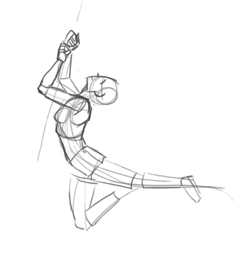 Livestream Aerial silks sketch