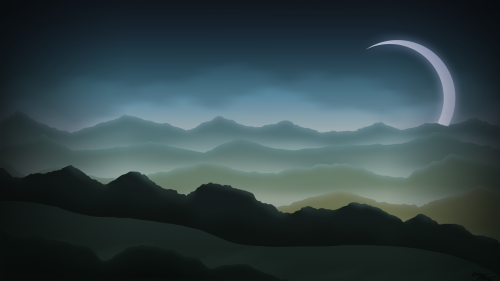 Misty Night Background