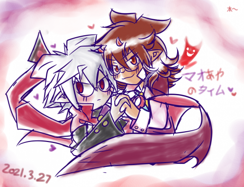 MaoAya (mao x strange klug) doodle