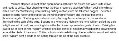 William attacks the boar