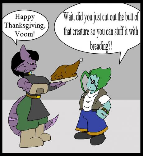 Happy Thanksgiving PAPERDEMON! From Shikun and Voom!