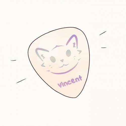 Vincent's guitar pick