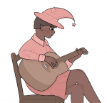 Dandy playing the guitar