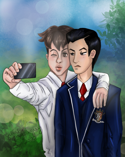 Fence fanart - Selfie