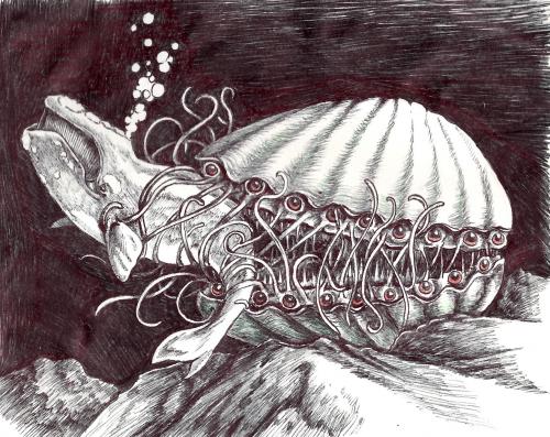 Inktober 2022 day 4, Scallop