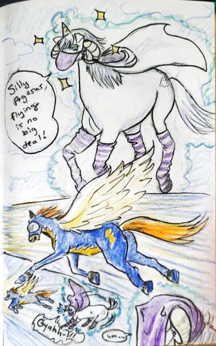 Lory Mocks Pegasus comic